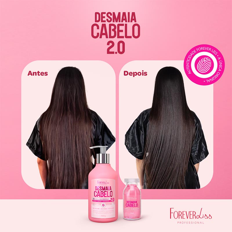 Ampola Desmaia Cabelo 2.0 Forever Liss Nova Fórmula Mais Potente