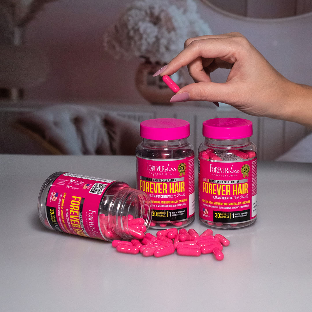 Combo Tratamento 6 Meses Forever Hair Crescimento Capilar